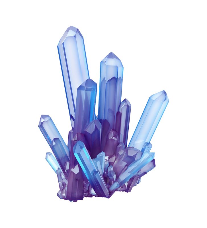 blaue lemurianische Kristalle
